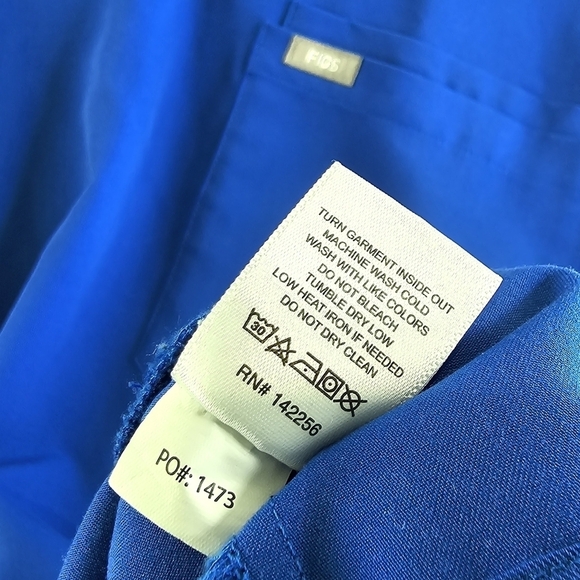 FIGS Shirt Mens XL Blue Leon Three Pocket Scrub Top 1473 Technical Collection - Picture 9 of 11